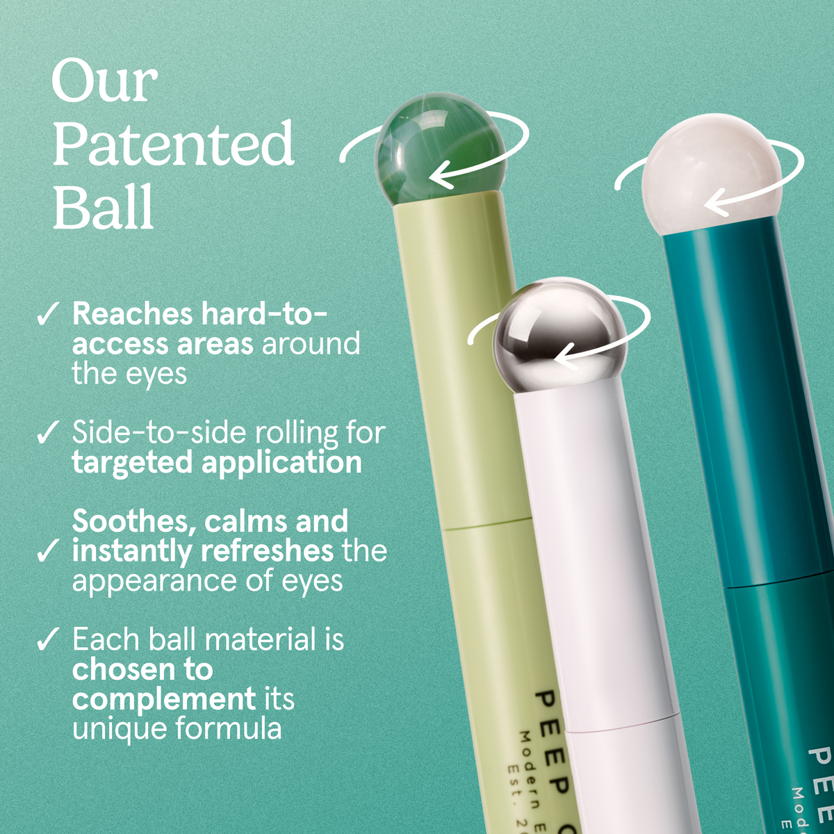 Cooling roller ball applicator on the Dark Circle Correcting Lidstick™